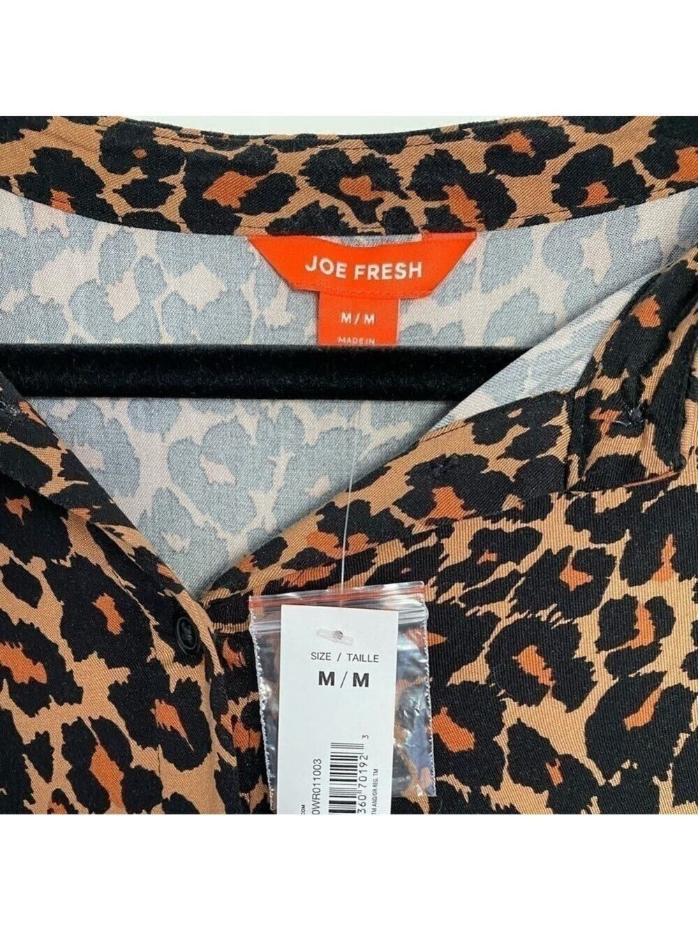 JOE Fresh leopard cheetah animal print dress size Medium - Picture 4 of 5